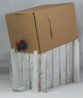 Saftbox St&auml;nder f&uuml;r 5 Liter Bag in Box - Holzdesign