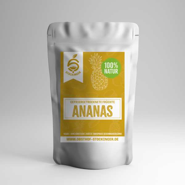 Gefriergetrocknete Ananas Stücke von Obsthof Stockinger  200g