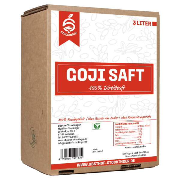 Gojisaft 3 Liter Bag in Box